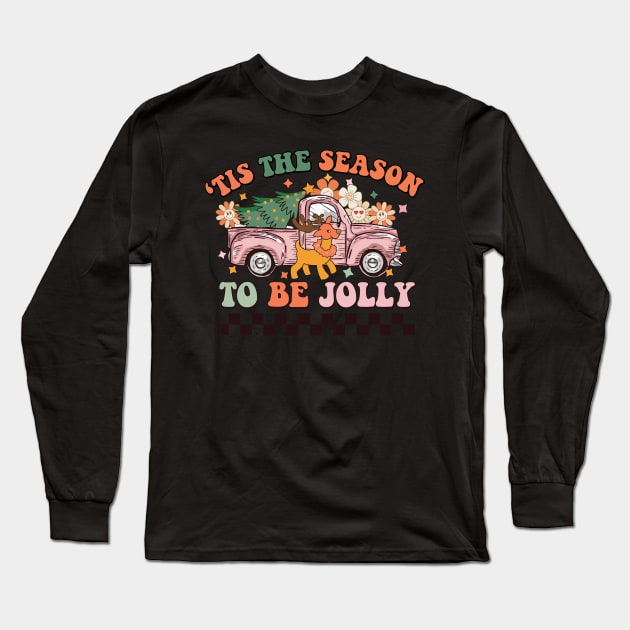 Tis the season to be jolly Farm Christmas Tree Ugly Xmas Sweater Long Sleeve T-Shirt by BadDesignCo